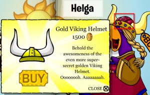 Gold Viking Helmet Play Cheat